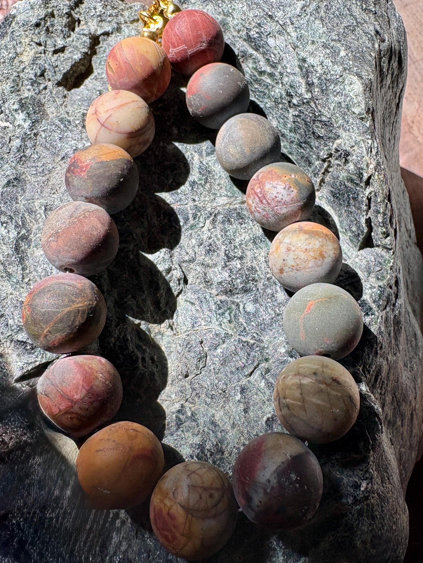 Handmade Marble Stone Bracelet | Natural Multicolor Rustic Bracelets Consecrated Jewelry Co.