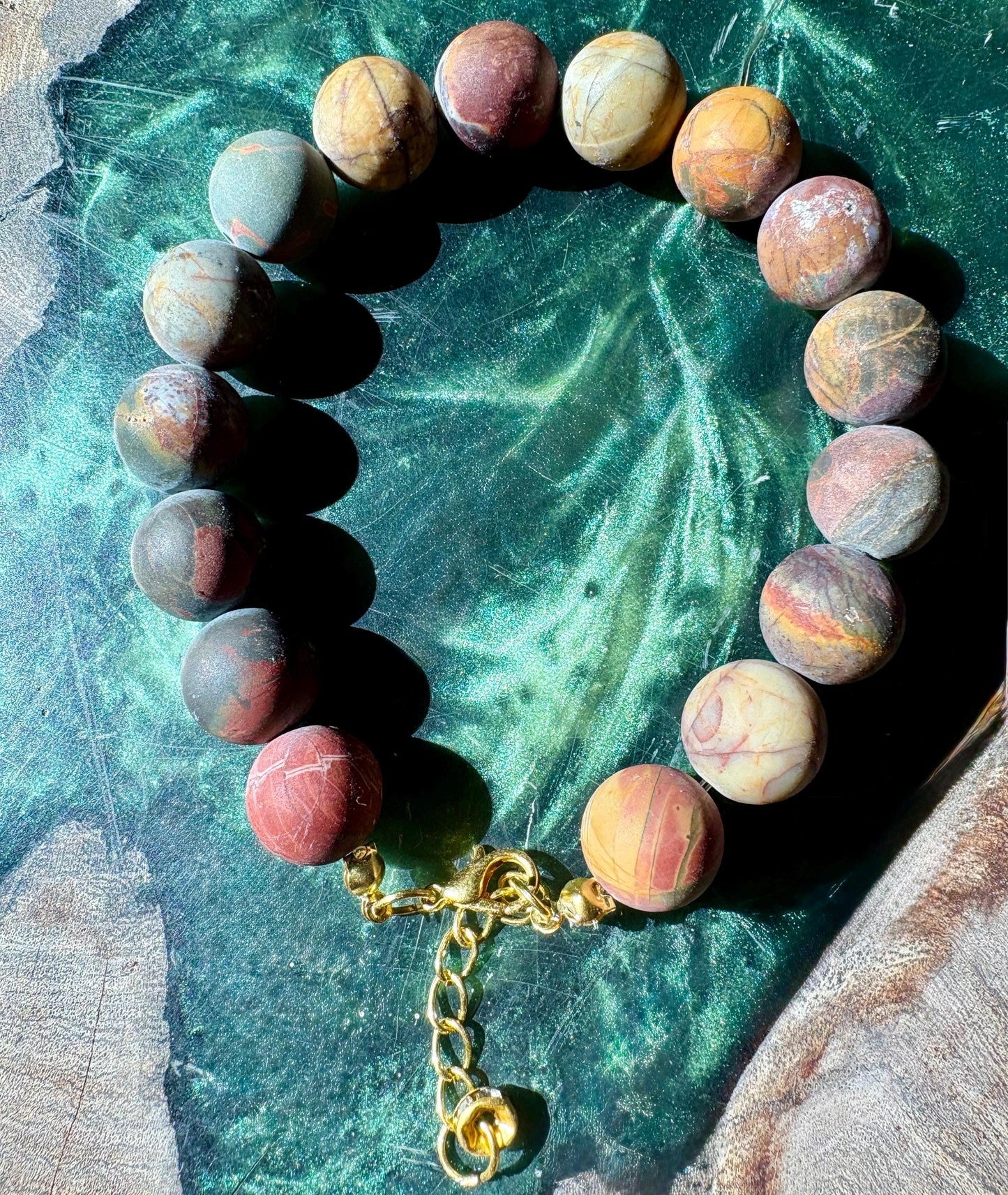 Handmade Marble Stone Bracelet | Natural Multicolor Rustic Bracelets Consecrated Jewelry Co.