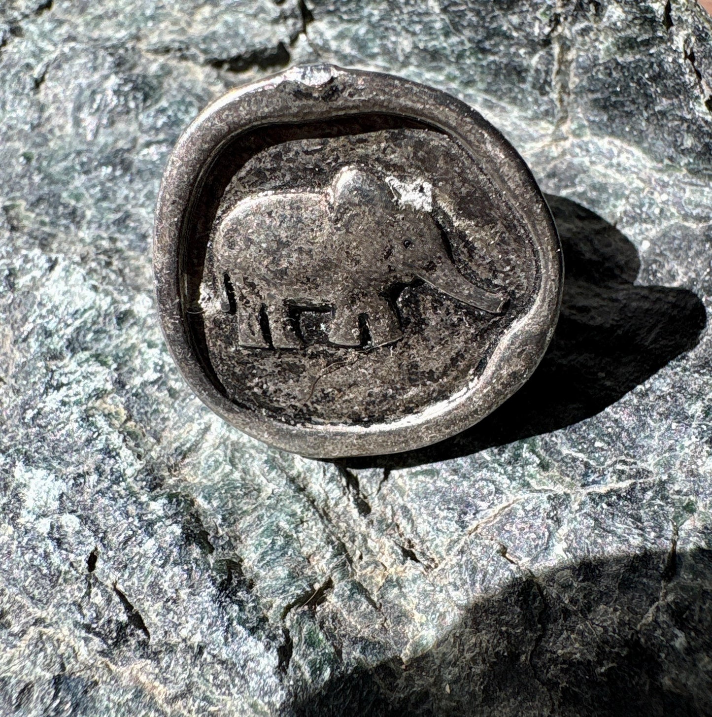 Silver Elephant Hammered Ring | Adjustable Cuff Rustic Western Boho Rings Consecrated Jewelry Co.