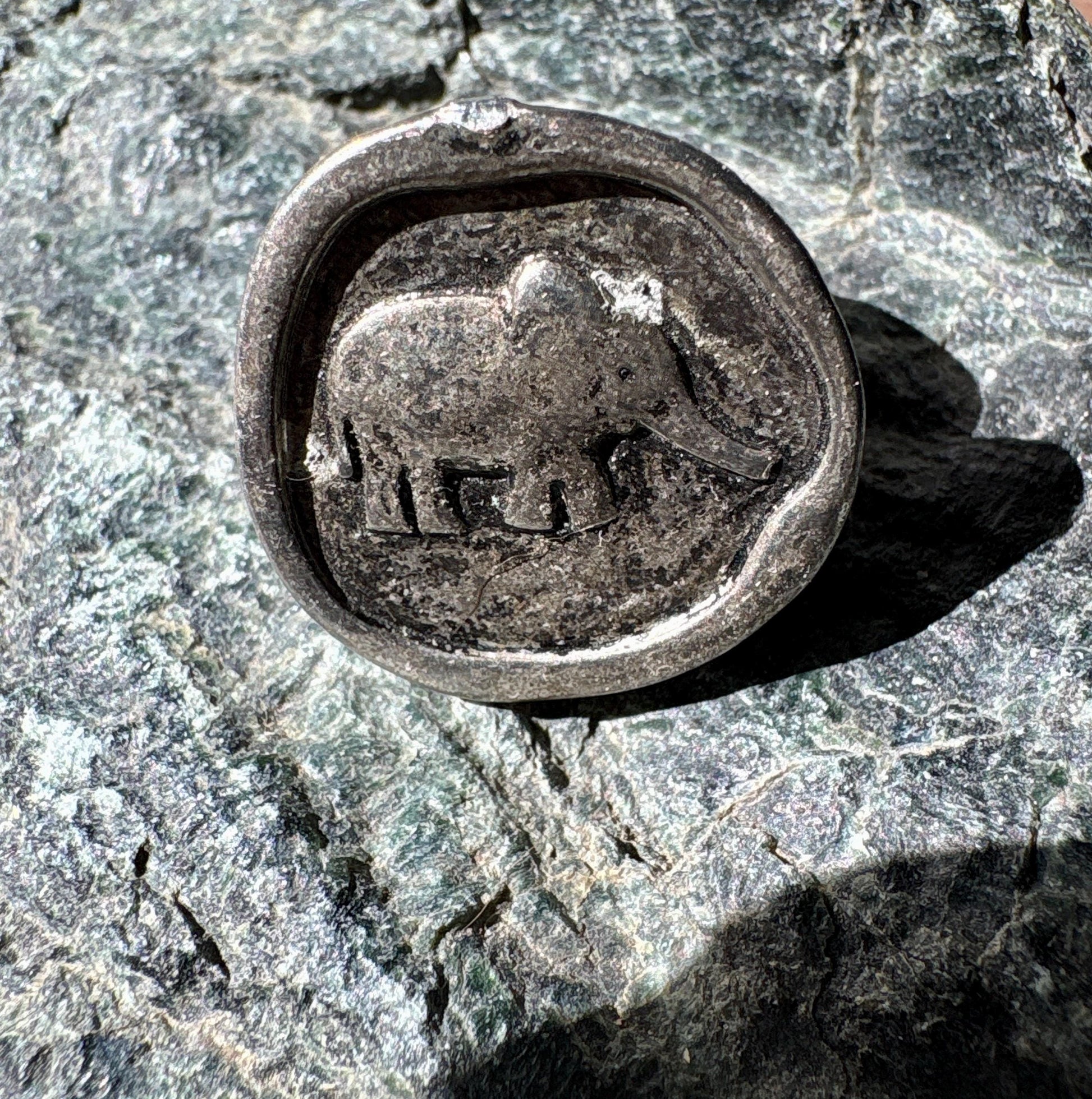 Silver Elephant Hammered Ring | Adjustable Cuff Rustic Western Boho Rings Consecrated Jewelry Co.