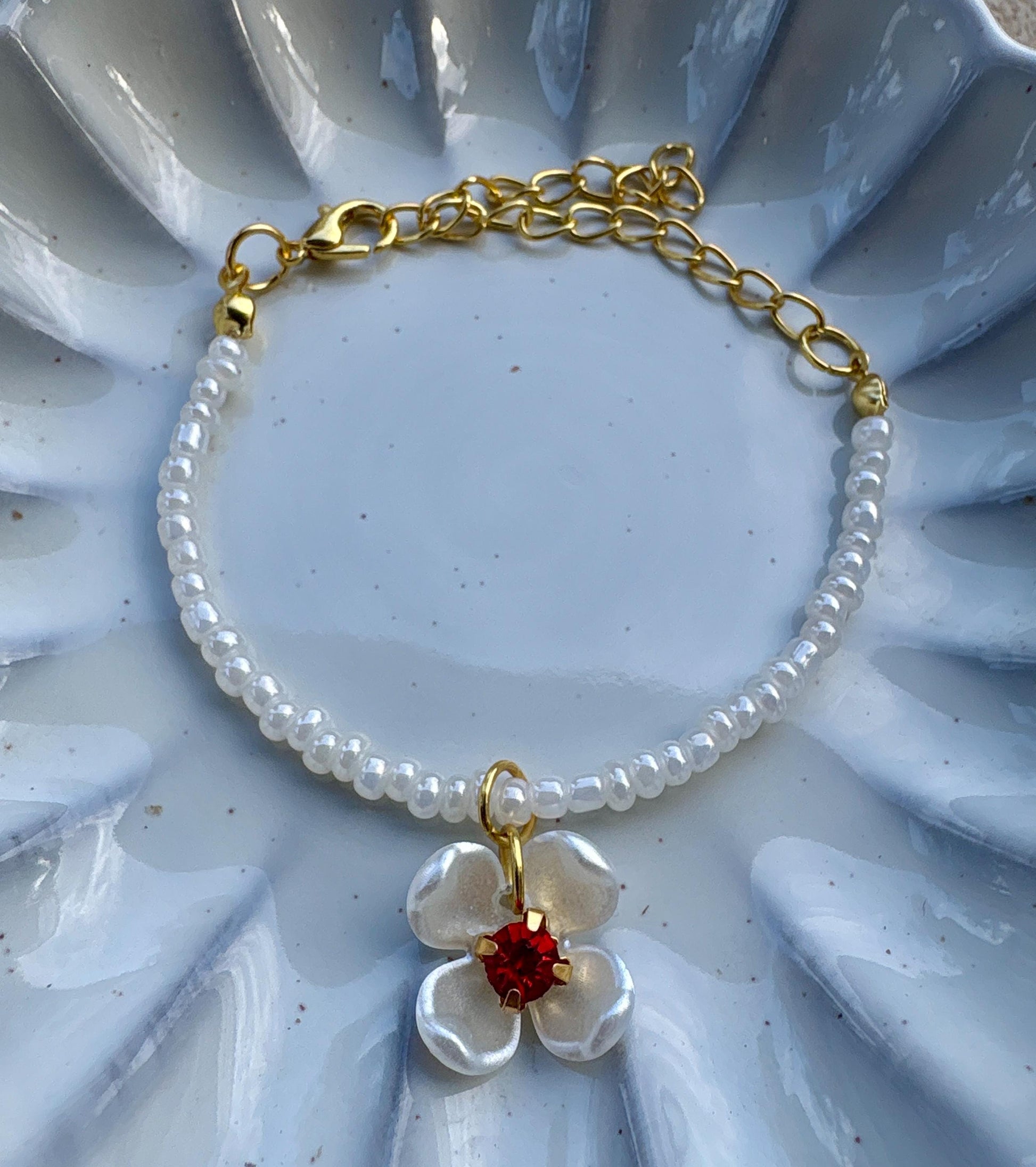 Clear Beaded Crystal Necklace | Adjustable Clasp Translucent Bracelets Consecrated Jewelry Co.