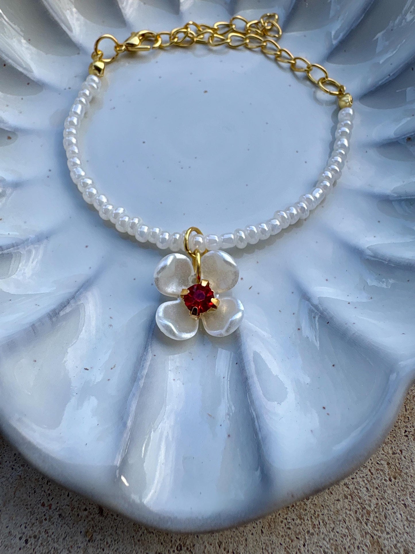 Clear Beaded Crystal Necklace | Adjustable Clasp Translucent Bracelets Consecrated Jewelry Co.