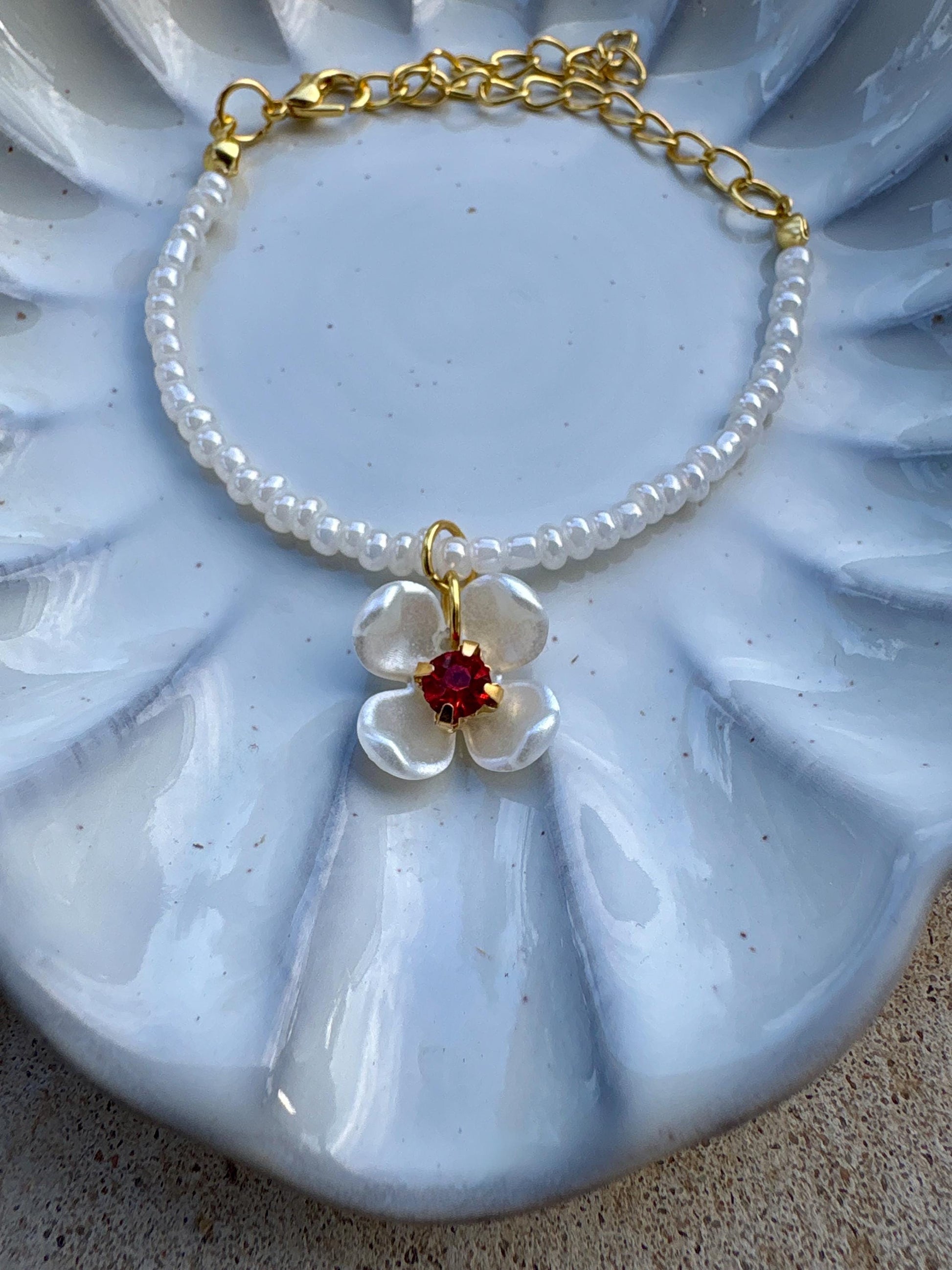 Clear Beaded Crystal Necklace | Adjustable Clasp Translucent Bracelets Consecrated Jewelry Co.
