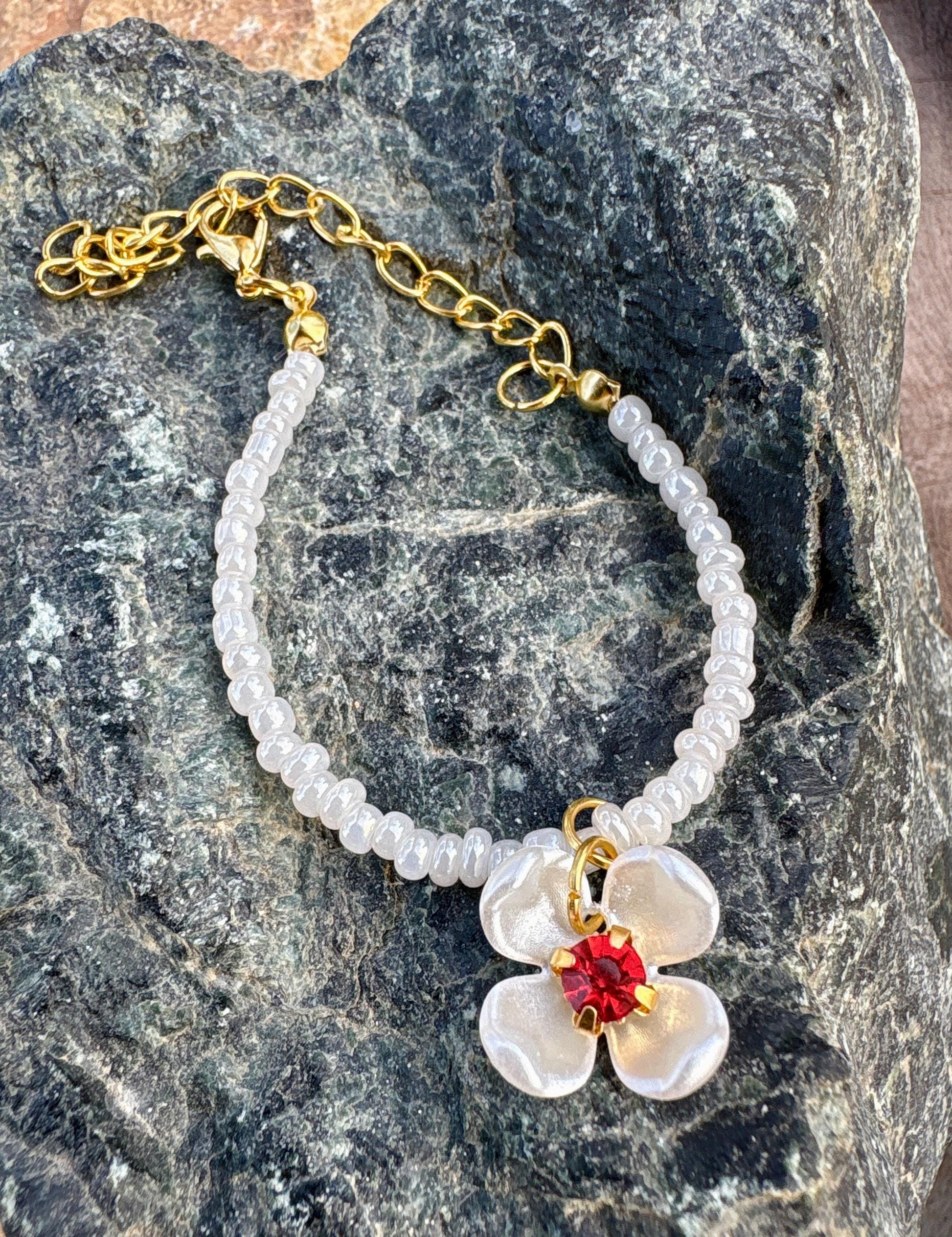 Clear Beaded Crystal Necklace | Adjustable Clasp Translucent Bracelets Consecrated Jewelry Co.