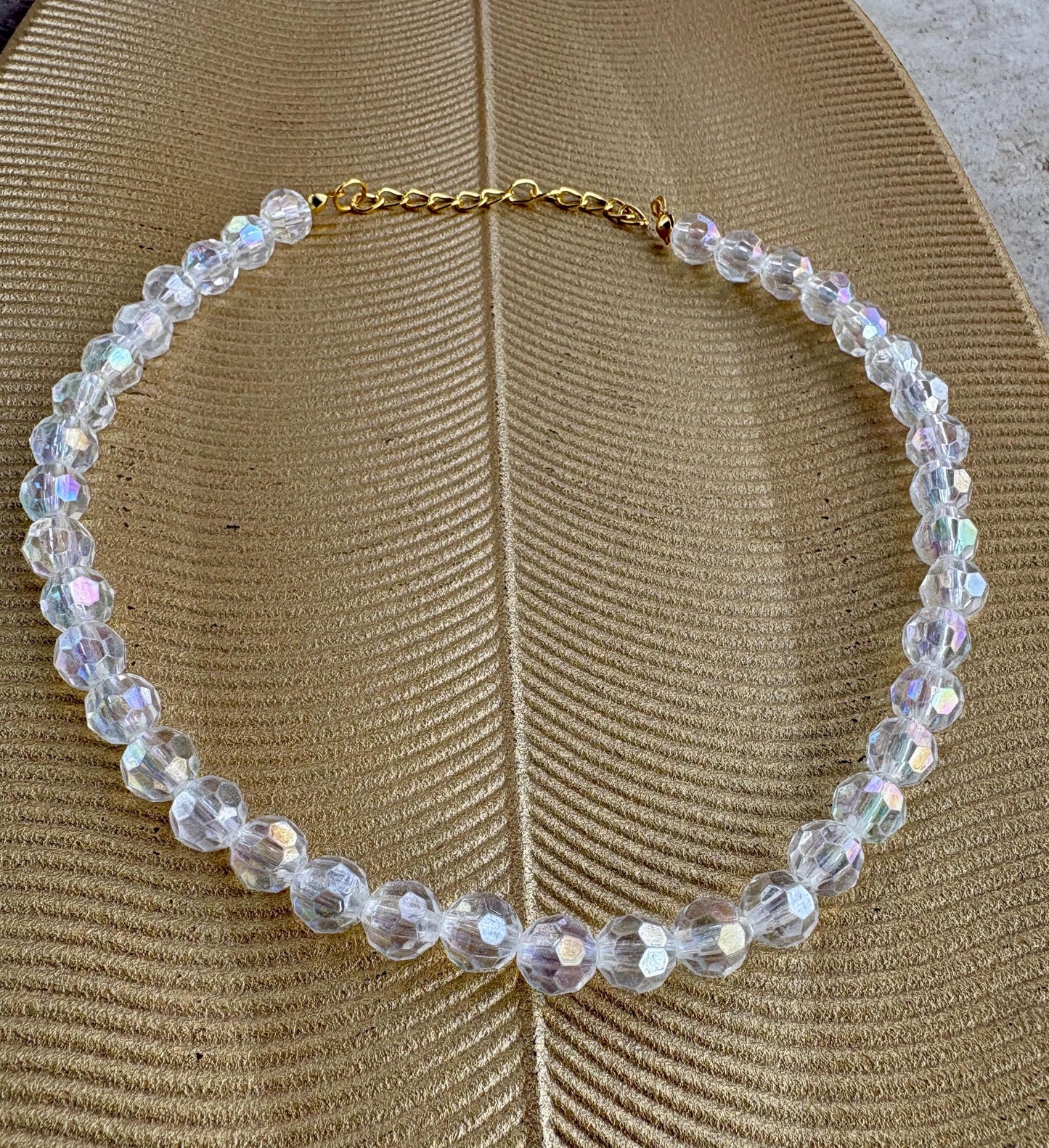 Clear Beaded Crystal Necklace | Adjustable Clasp Translucent Necklaces Consecrated Jewelry Co.