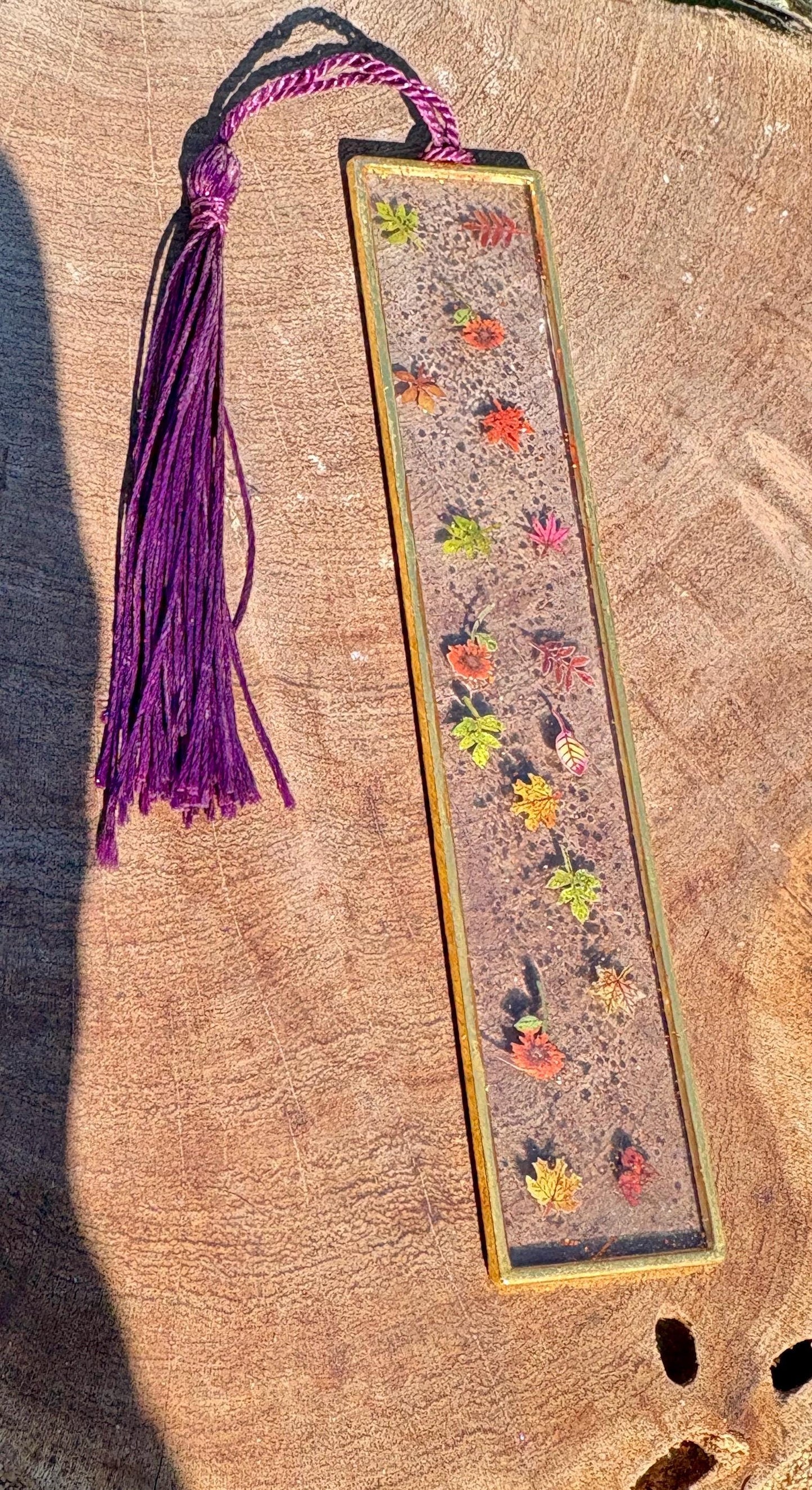 Clear Hard Bookmark with Tassel | Tiny Leaves Flowers & Plants Bookmarks Consecrated Jewelry Co.