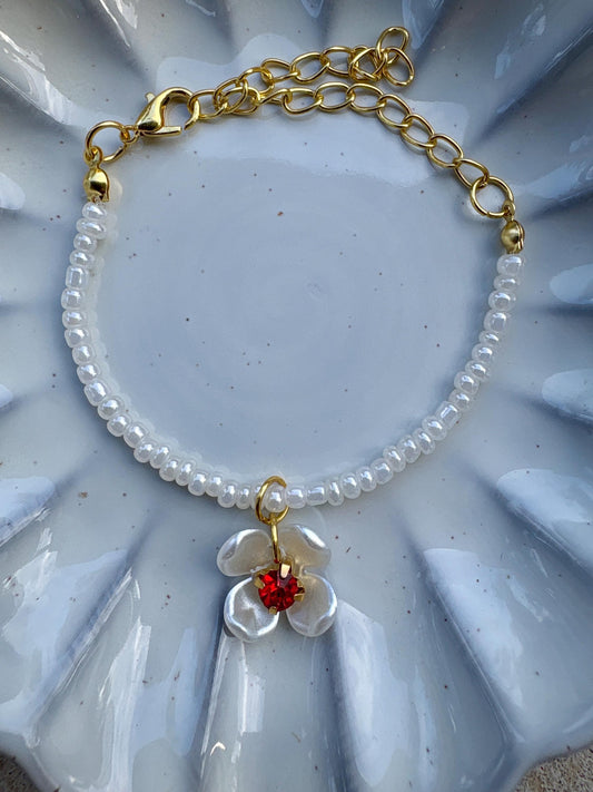 Clear Beaded Crystal Necklace | Adjustable Clasp Translucent Bracelets Consecrated Jewelry Co.
