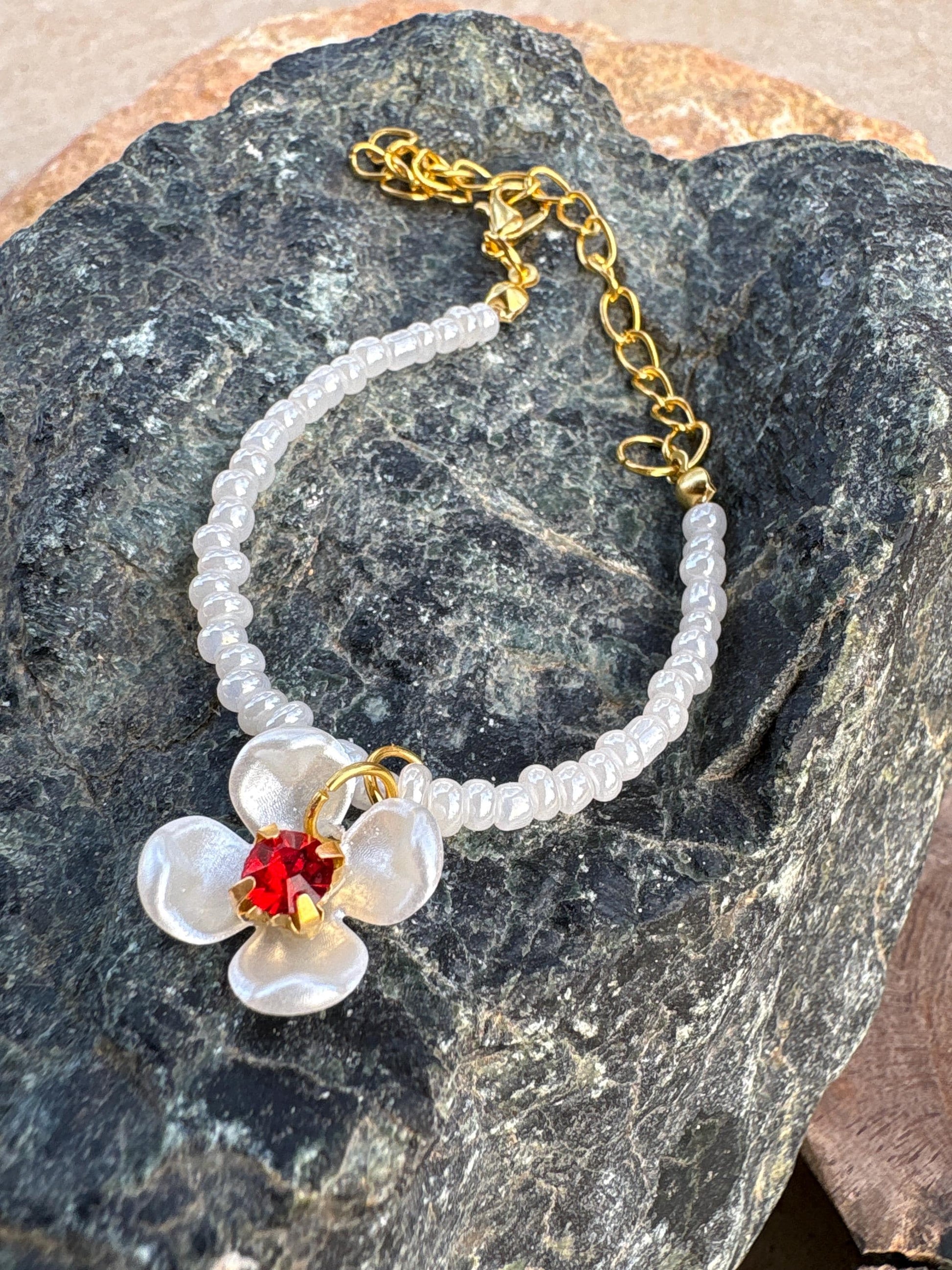 Clear Beaded Crystal Necklace | Adjustable Clasp Translucent Bracelets Consecrated Jewelry Co.