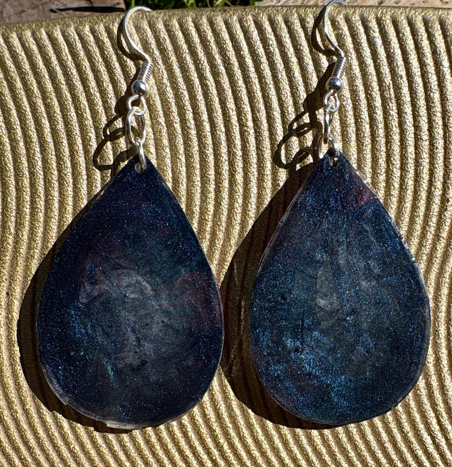 Resin Teardrop Dangle Earrings, Vacation and Summer Jewelry, Beach and Tropical Accessory