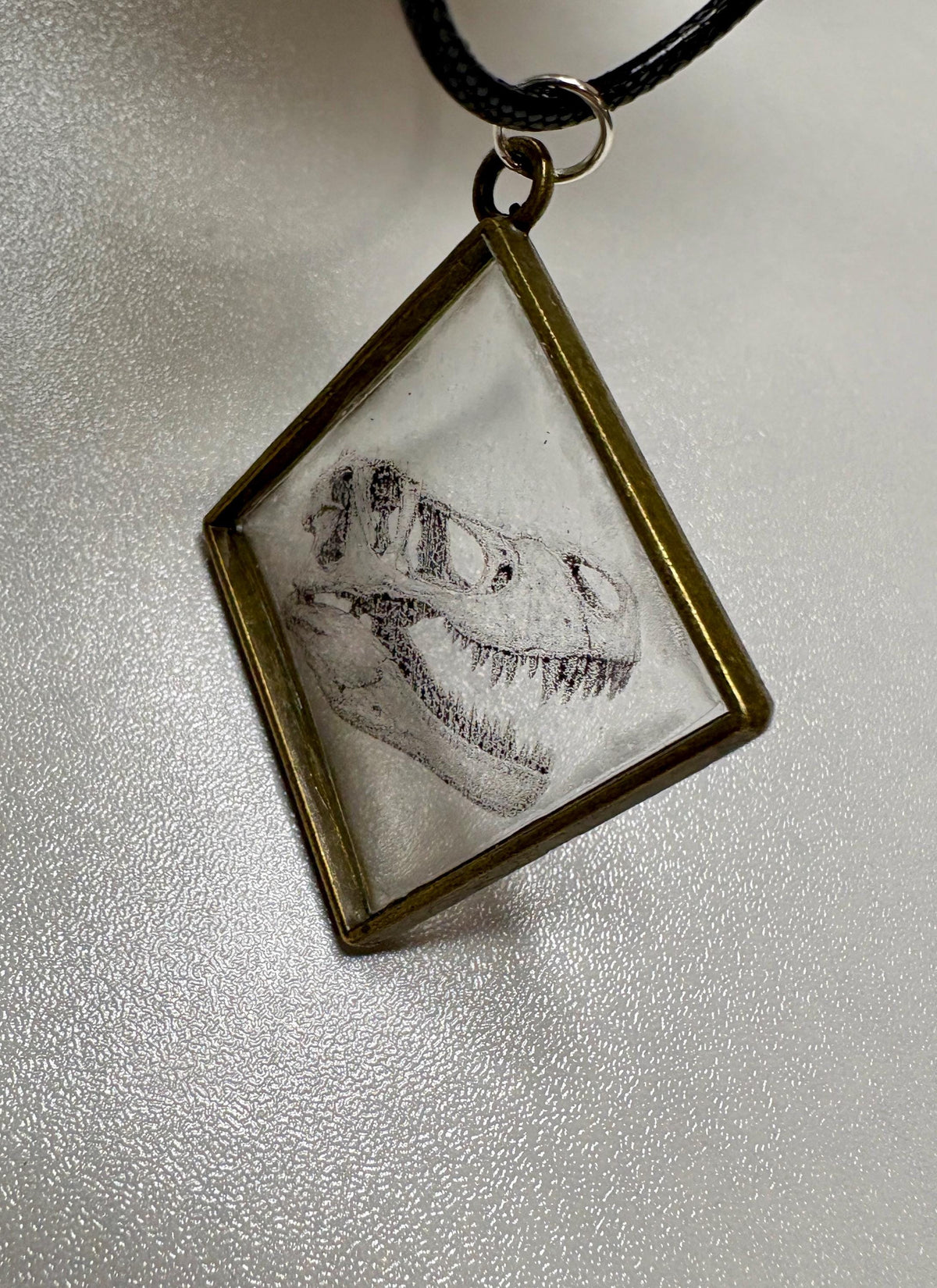 T. Rex Skull Necklace, Handmade Dinosaur Pendant, Dinosaur Lover Gift