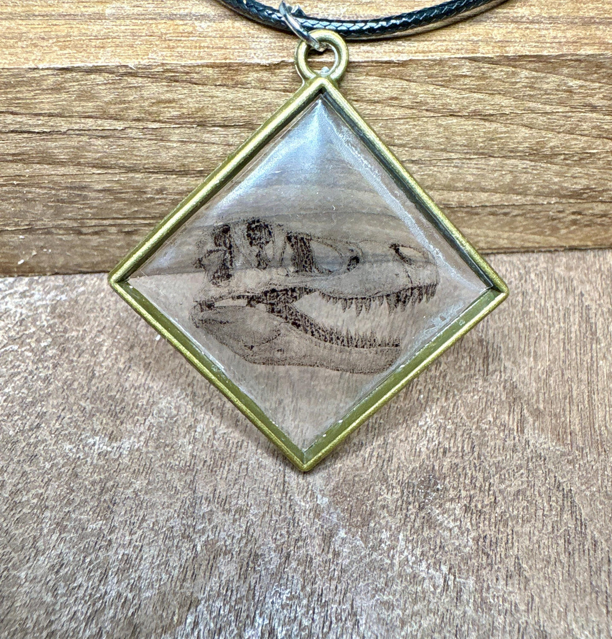 T. Rex Skull Necklace, Handmade Dinosaur Pendant, Dinosaur Lover Gift
