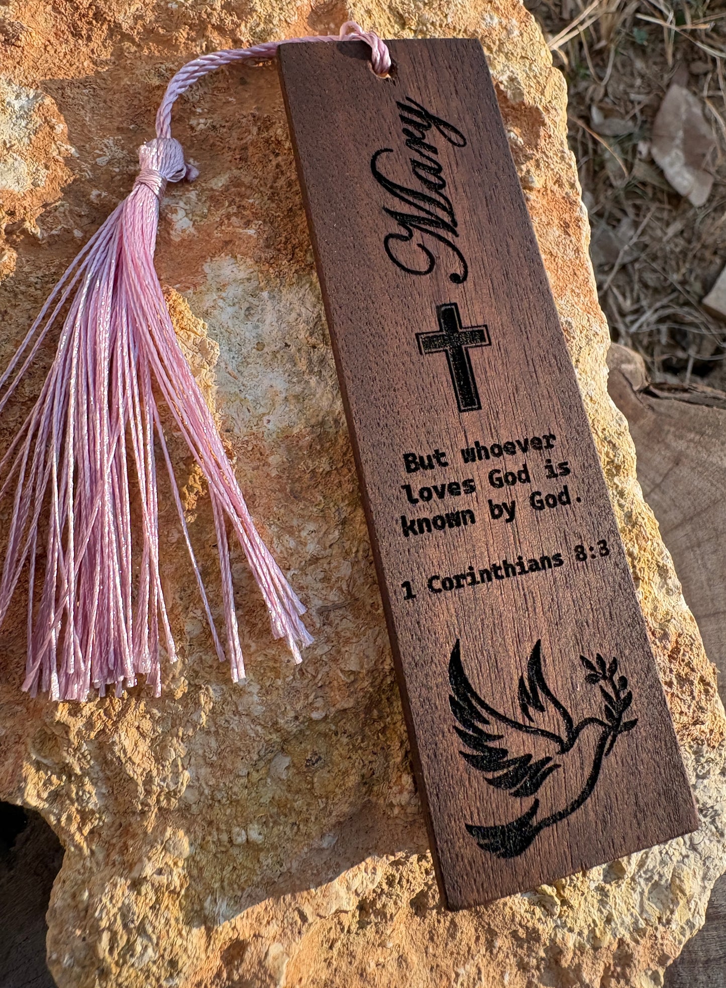 Personalized Christian Bookmark | Custom Engraved Wooden Bible Bookmark Bookmarks Consecrated Jewelry Co.
