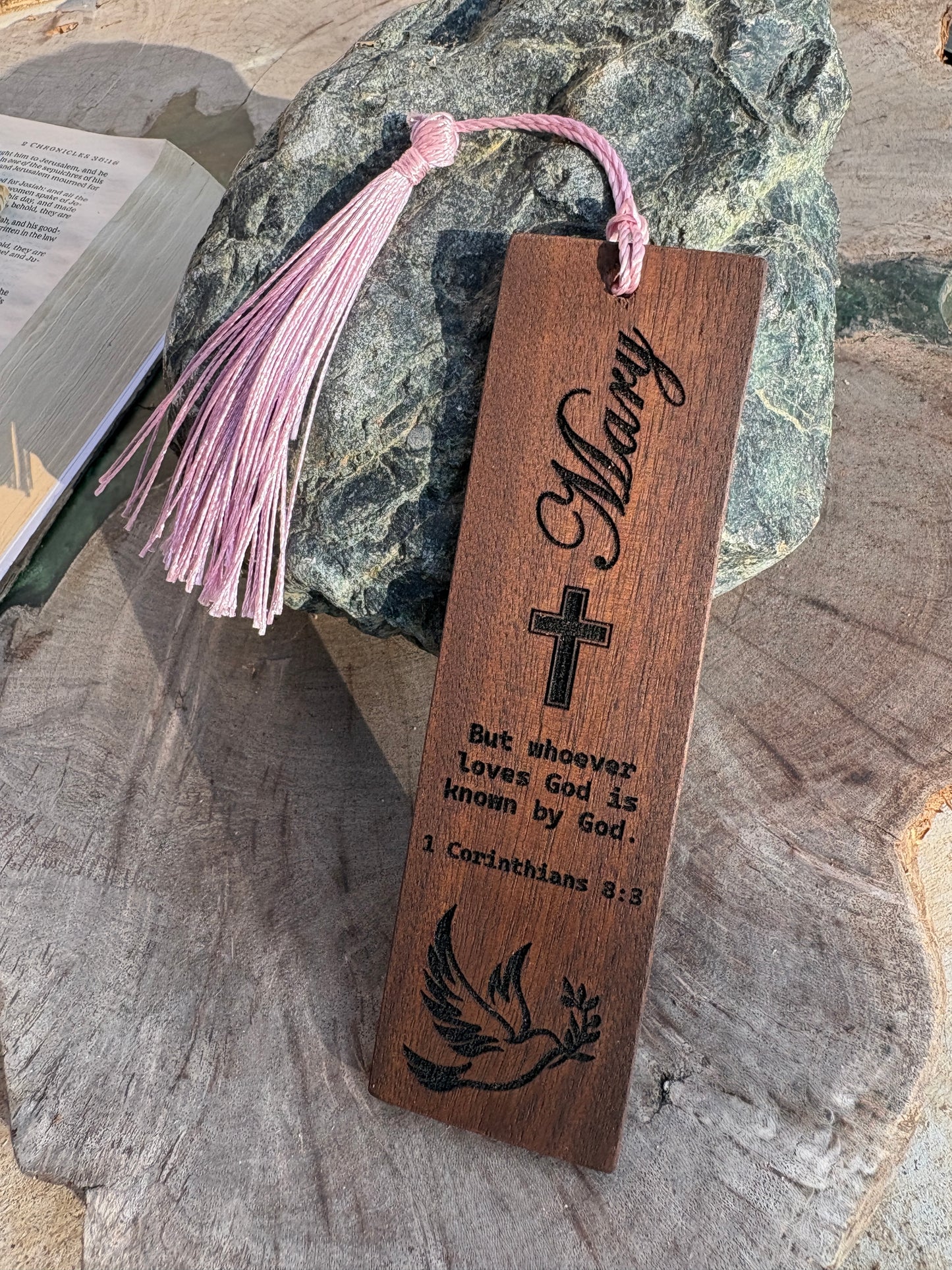 Personalized Christian Bookmark | Custom Engraved Wooden Bible Bookmark Bookmarks Consecrated Jewelry Co.