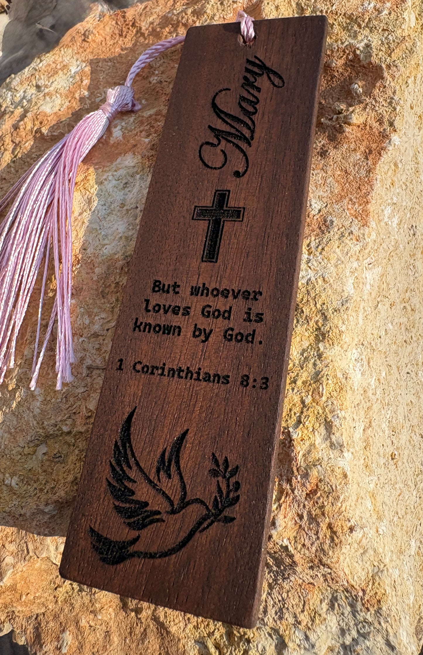 Personalized Christian Bookmark | Custom Engraved Wooden Bible Bookmark Bookmarks Consecrated Jewelry Co.
