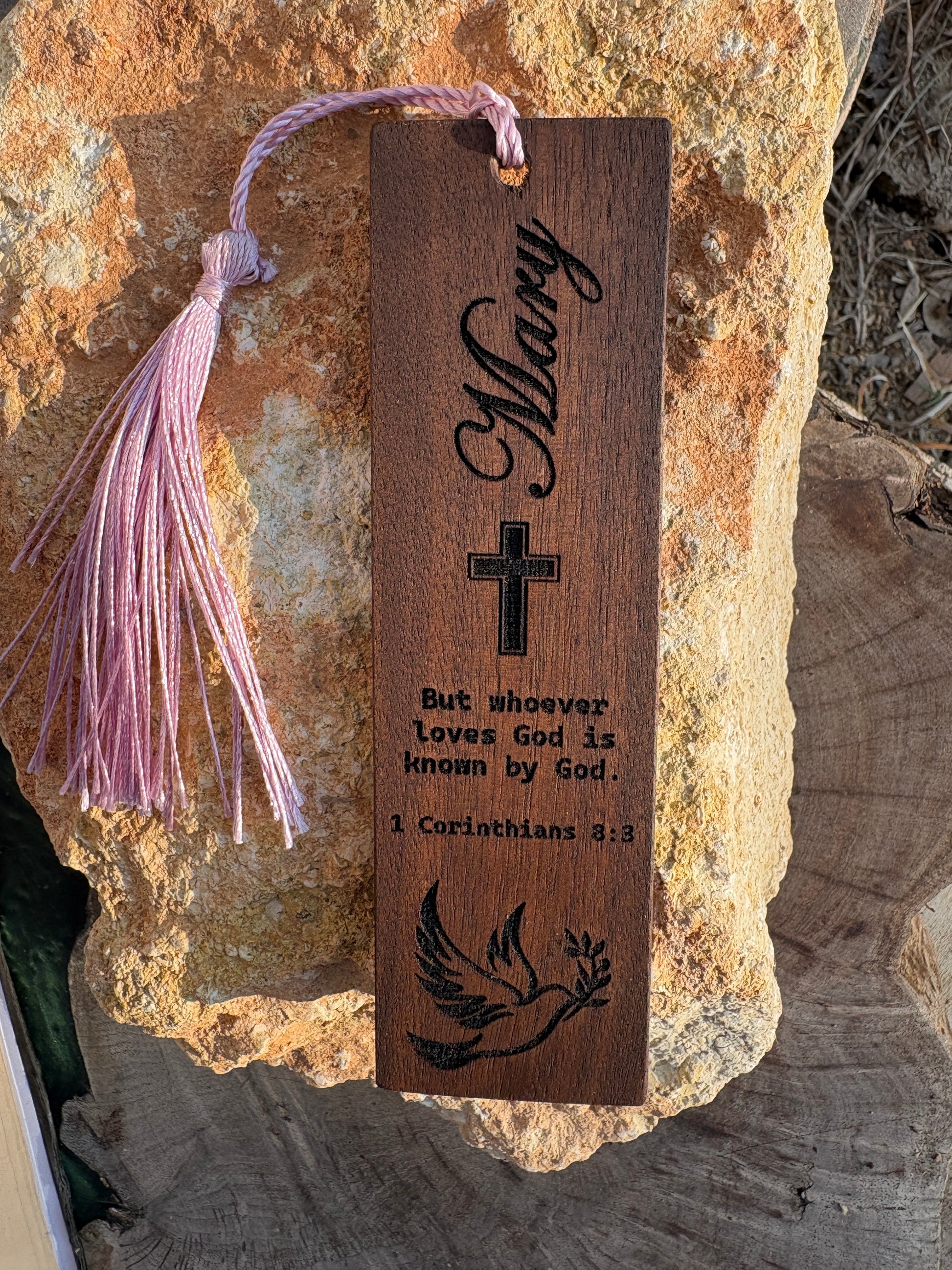 Personalized Christian Bookmark | Custom Engraved Wooden Bible Bookmark Bookmarks Consecrated Jewelry Co.
