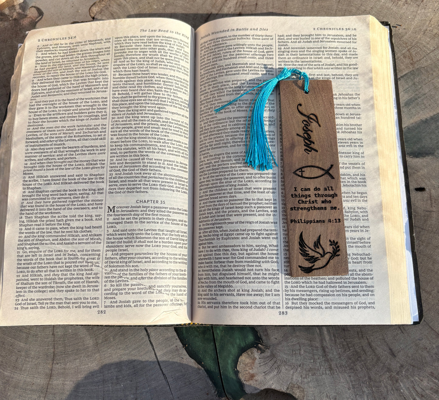 Personalized Christian Bookmark | Custom Engraved Wooden Bible Bookmark Bookmarks Consecrated Jewelry Co.