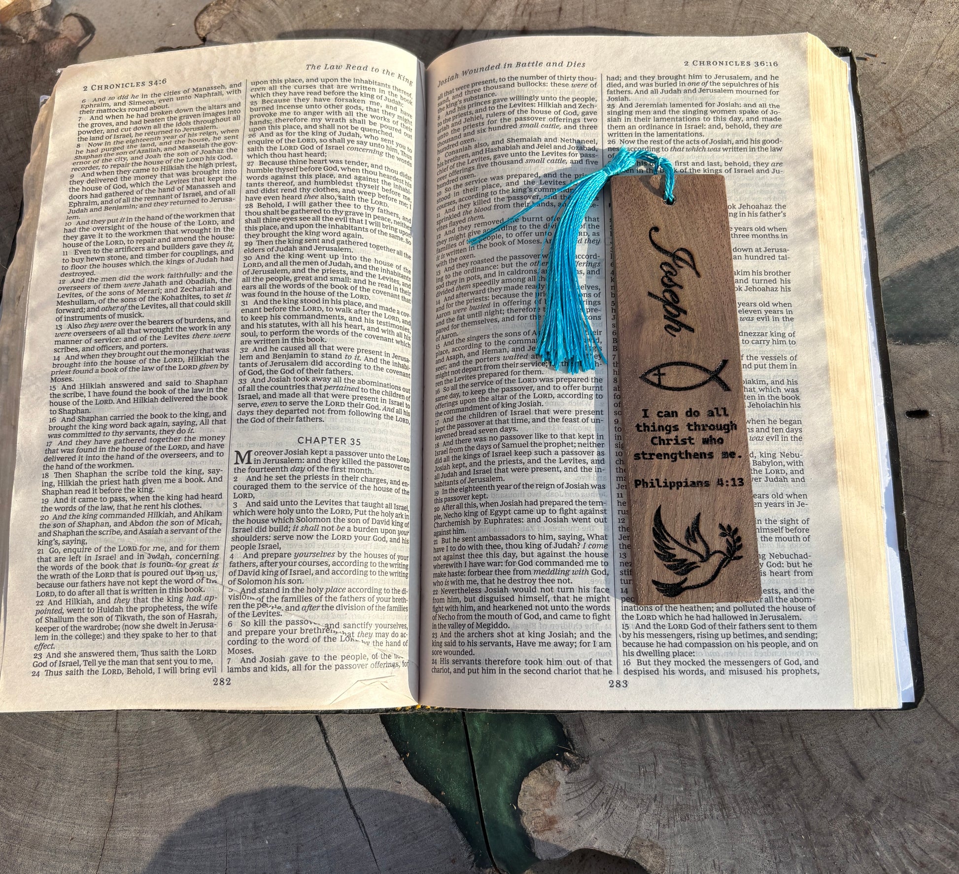 Personalized Christian Bookmark | Custom Engraved Wooden Bible Bookmark Bookmarks Consecrated Jewelry Co.