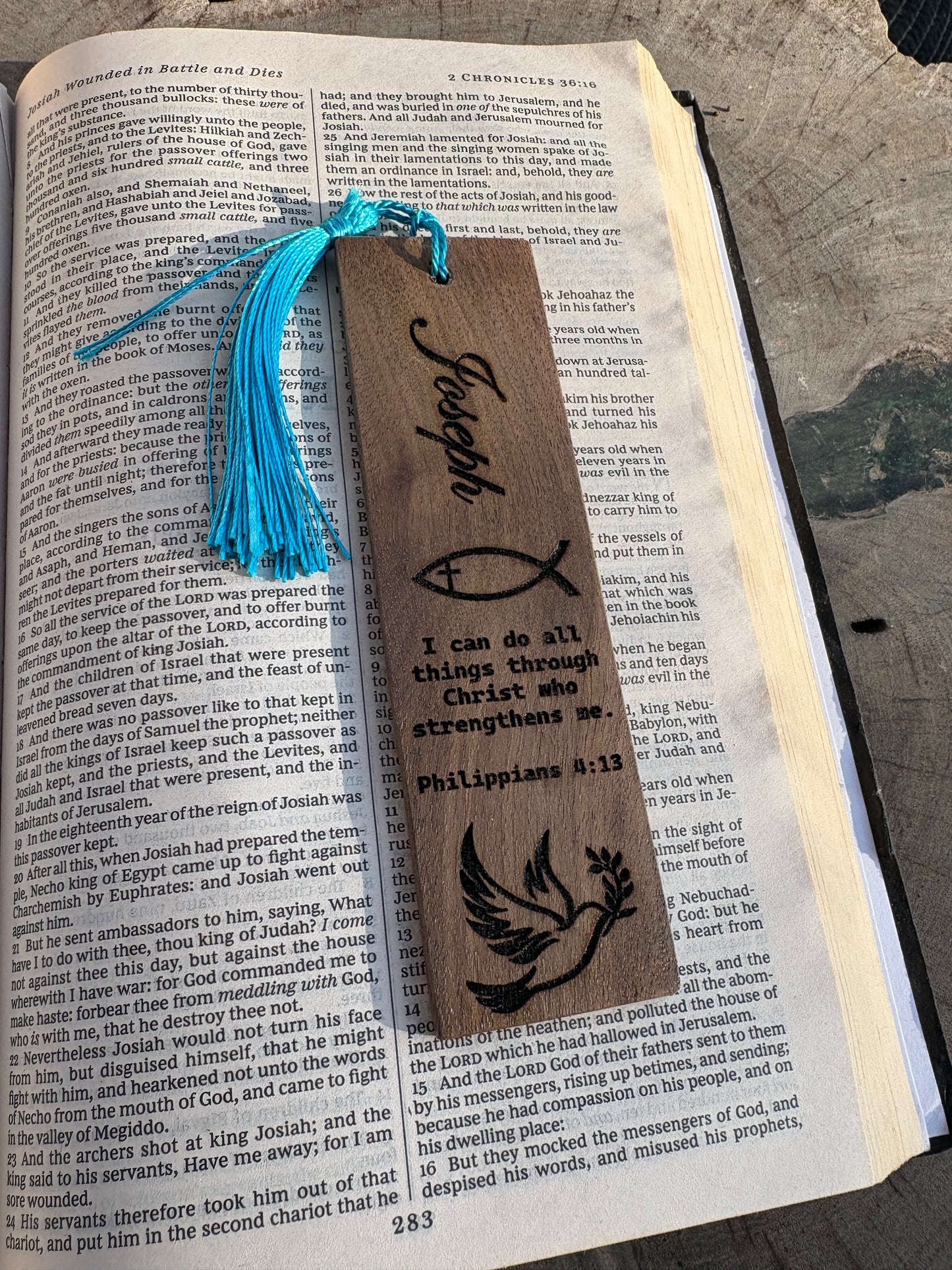 Personalized Christian Bookmark | Custom Engraved Wooden Bible Bookmark Bookmarks Consecrated Jewelry Co.